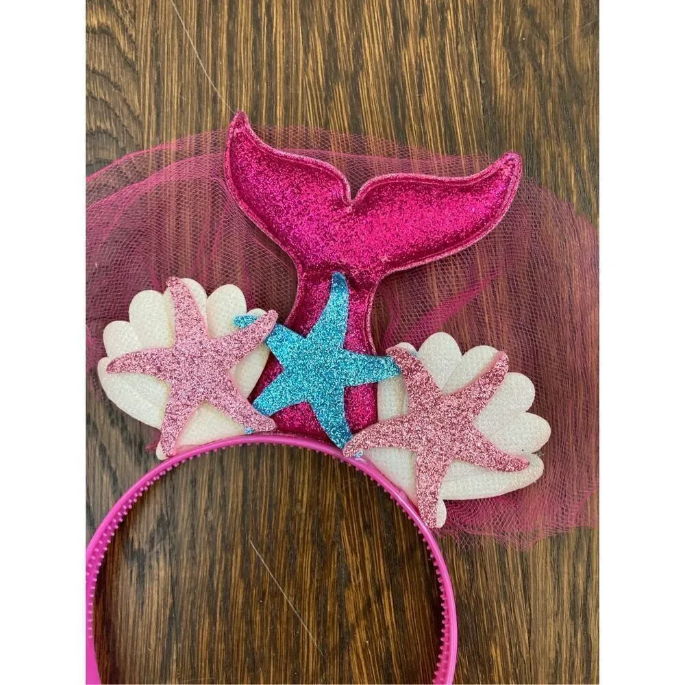 3/$30 Unicorn and Mermaid Sparkle Rainbow Girls  Headbands